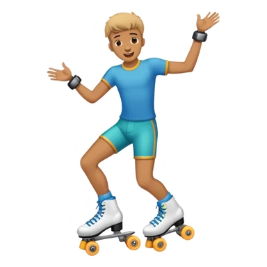 Guy singing on roller skates  sticker