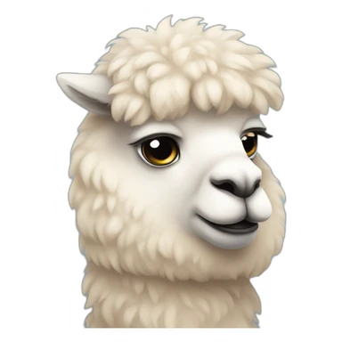 Sad alpaca sticker