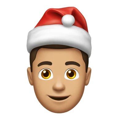 cristiano ronaldo with santa hat sticker