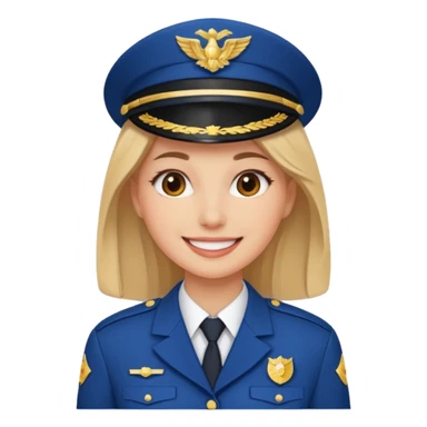 Women air hostess sticker