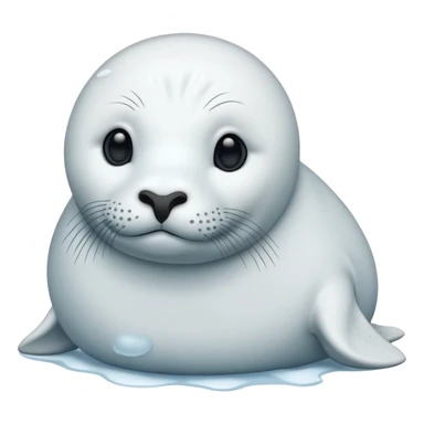 white winter & artic animal (seal with no hair )  sticker