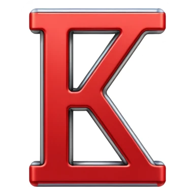 Red chain link logo in the shape of the letter K sticker