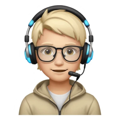 It’s a relaxed selfie of you wearing a glowing gaming headset, glasses, and piercings, lit by red and purple room lights, with a soft, tired-smirk expression.

 sticker