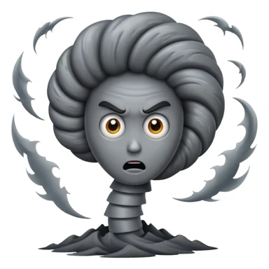 tornado with feary expression  sticker