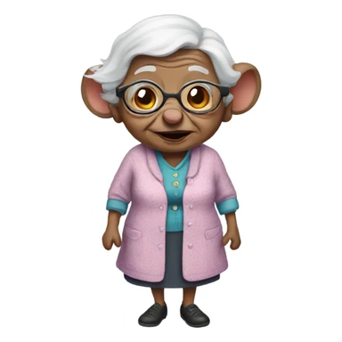 Rat granny sticker