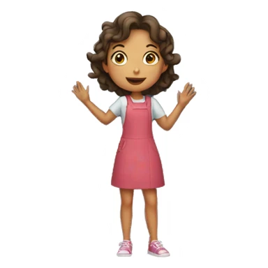 A girl opening the door  sticker