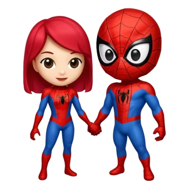 Spiderman et hello kity couple sticker