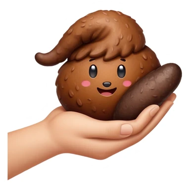 hand holding poo emoji sticker