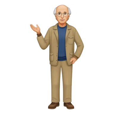 Larry David full body sticker