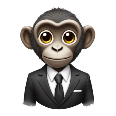 A monkey with a suit sticker
