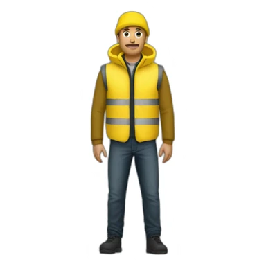 Manifestant gilet jaune sticker