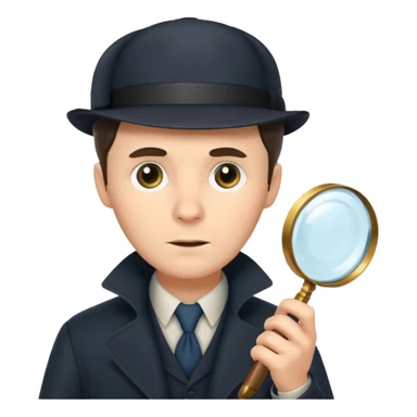 a detective film - sherloch, magnifying glass sticker