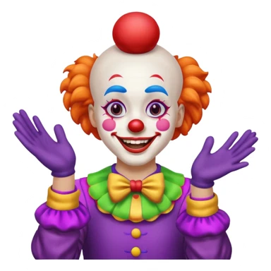 Ein Clown Klatsch jubelnd in die Händen sticker