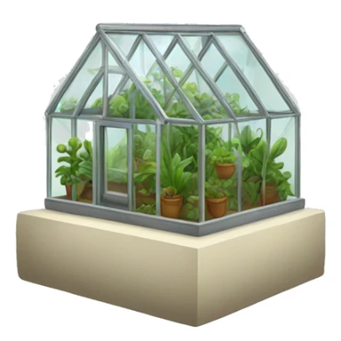 glass house small for plants without plants sticker