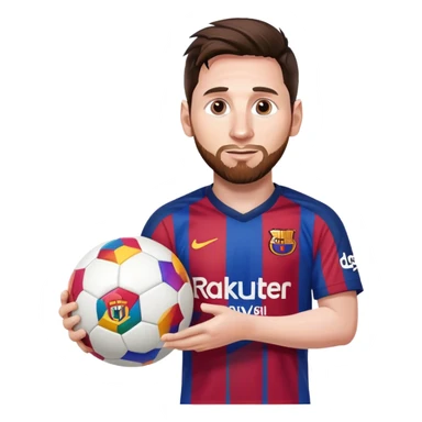 messi agarrando un logo de un infinito sticker