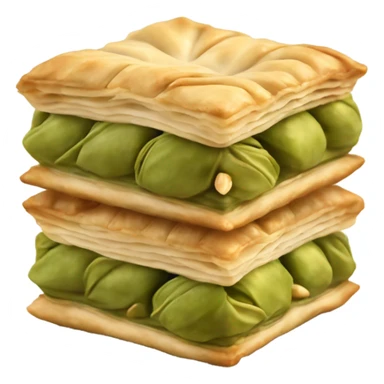 turkish pistachio baklava realistic sticker