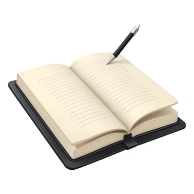 Minimalist style journal, isolated still life, 4k sticker