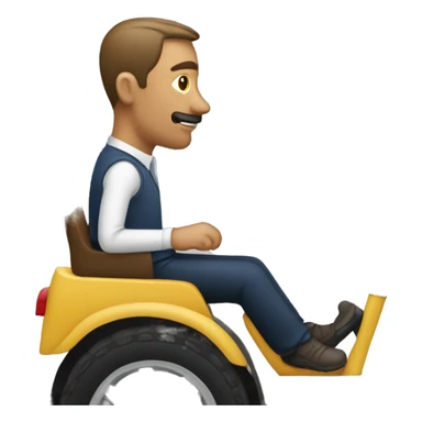 L’homme assis sur le véhicule  sticker