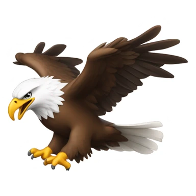 Eagle attacking Football sticker