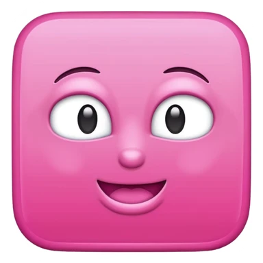 Pink square emoji no face sticker