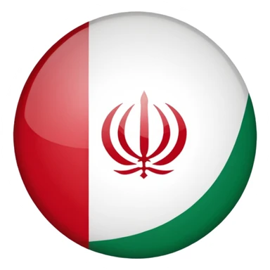 circle iranian flag green white and red  sticker