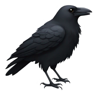 a crow that doesnt feel good.. sticker