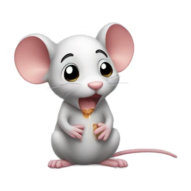 Broken hearted mouse sticker