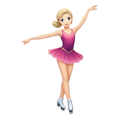 figure skater on top of a cruise ship with a sunset sticker