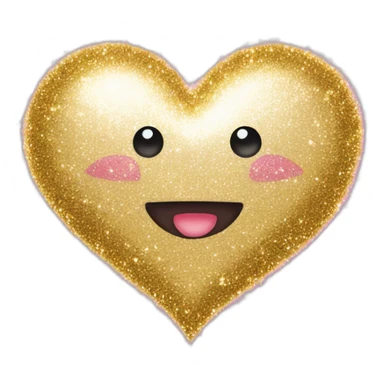 Glitter sparkle heart  sticker