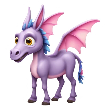 pink donkey dragon  sticker