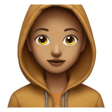 Ava wearing a hoodie sticker