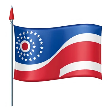 Ohio flag sticker
