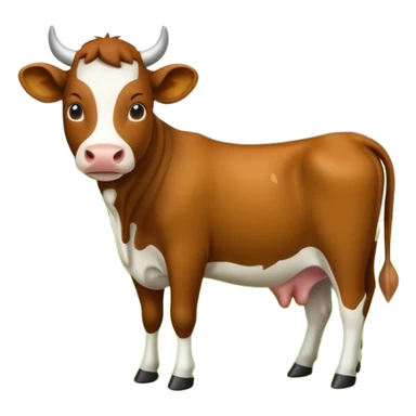 Una vaca pastando en el campo  sticker