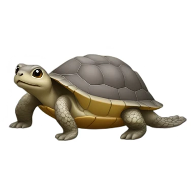 Tortue sur une loutre sticker
