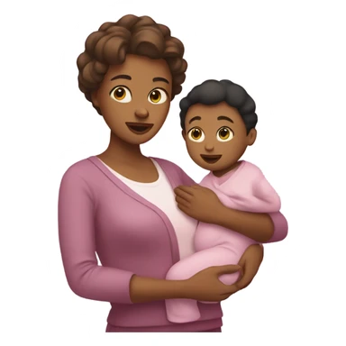 Mom with a baby sticker