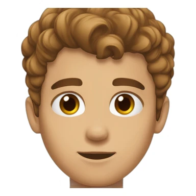 Adolescent garçon cheveux brun yeux brun sticker