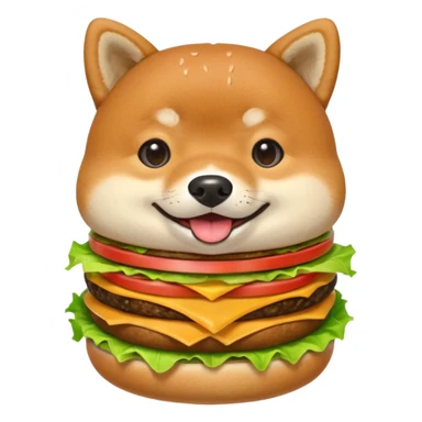 Shiba Jasper burger sticker