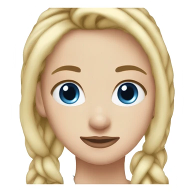 white girl blue eyes blonde hair ponytail nose ring sticker