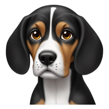 Un perrito beagle negro sticker