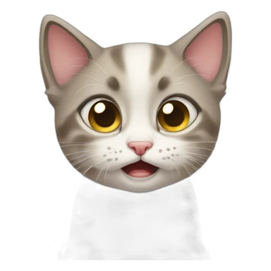 Anxious and paranoid kitten sticker