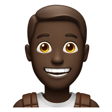 Happy chocolate bar man sticker