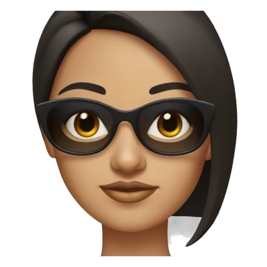 Armenian brunette girl with cat eye sunglasses  sticker