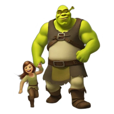 Shrek throw a kid sticker
