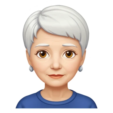 Older woman with short white hair sticker
