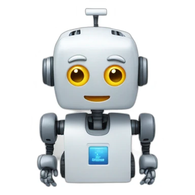 Tax accounting with friendly robot head sticker