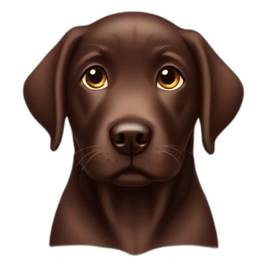 Chocolate labrador puppy sticker