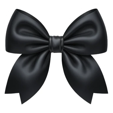 Black bow copy emoji sticker