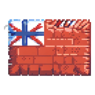 Make the flag of Norway more plain and simple, with a clean rectangular shape, minimal pixel art style, no extra effects, with no background. sticker