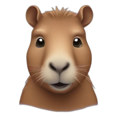 Purple capybara sticker