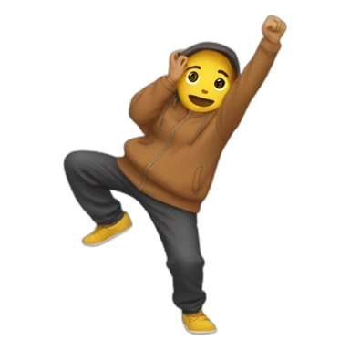 Une personne qui fait un dab sticker